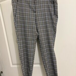 Womens Gray Plaid Pants